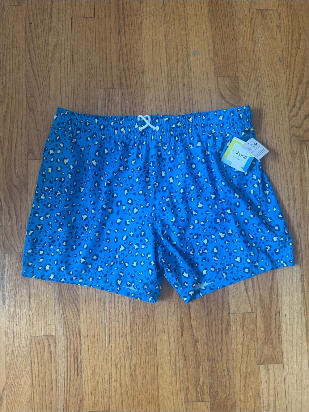 Cabana Boy by Crown and Ivy Blue Leopard Print Swim Shorts